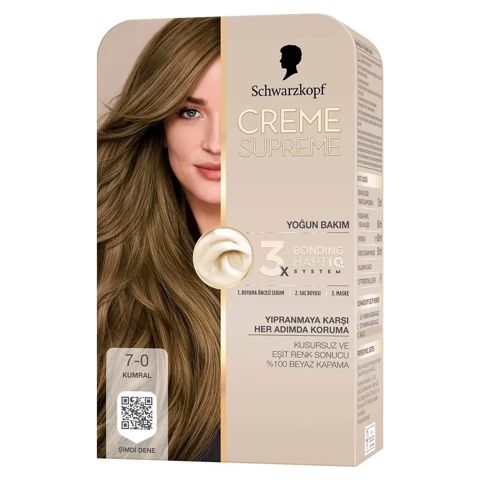 Krem-boya Schwarzkopf, Creme Supreme 7-0 Kumral, 60 ml — Bakı