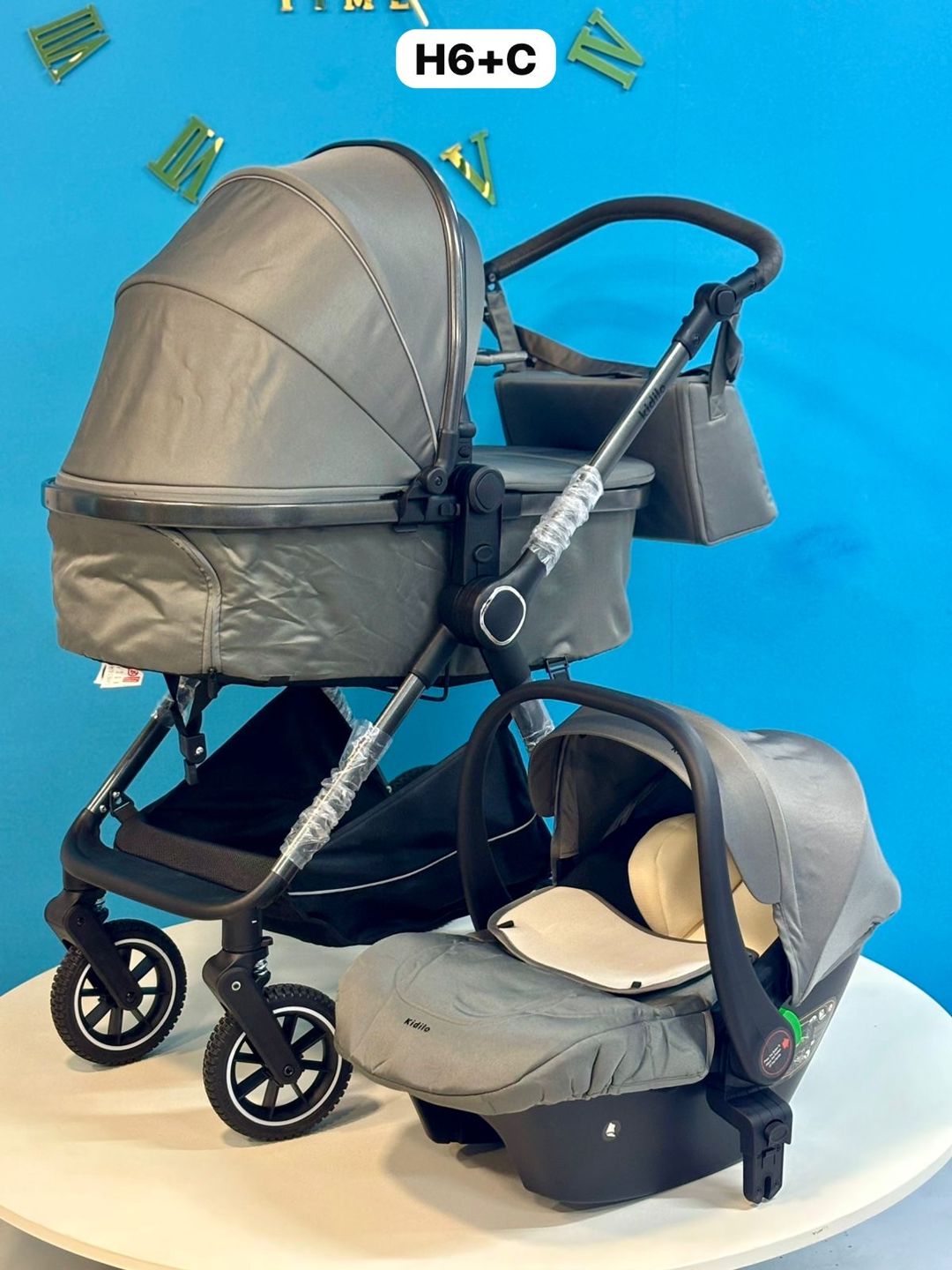 Uşaq arabası Kidilo H6+C, boz — Mallar, Bakı (2)