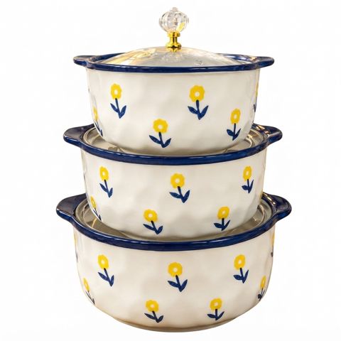 Qida saxlama konteyner dəsti, 1000/1400/2200 ml, keramika — Bakı