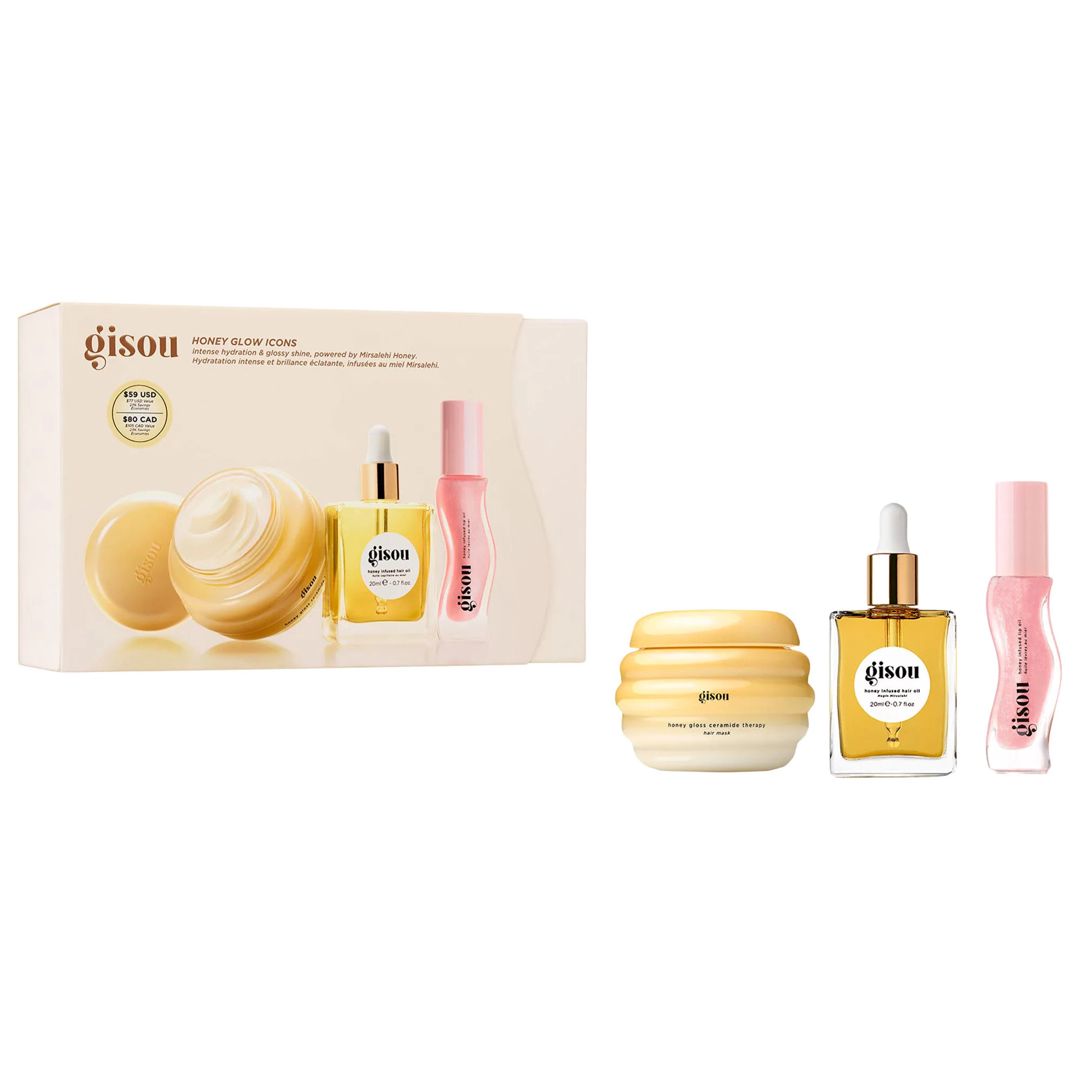 Saç və dodaqlar üçün kosmetika dəsti Gisou Honey Glow Icons Hair & Lip Set — Mallar, Bakı