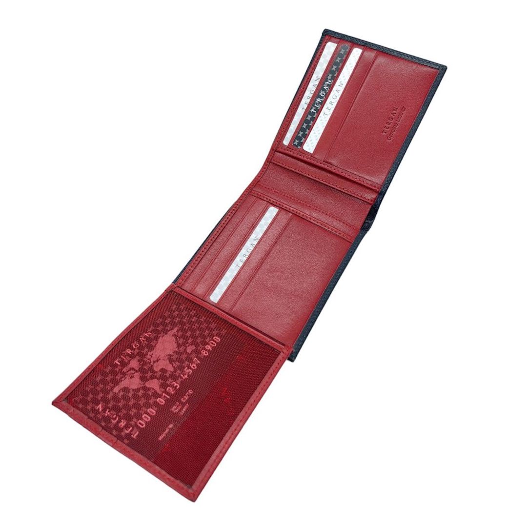 Kişilər üçün dəri pul kisəsi Tergan TERGAN_1464_BLUE-RED_1, qara/qırmızı — Mallar, Bakı (2)