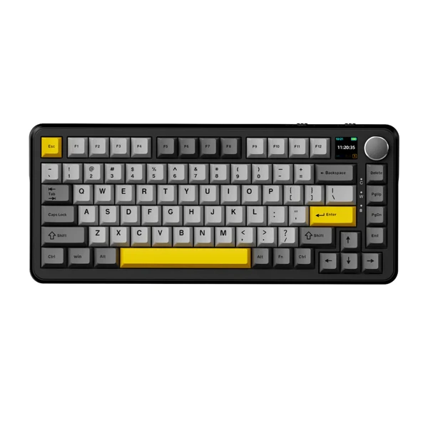 Ajazz AK820 MAX Plus black gray yellow — Mallar, Bakı