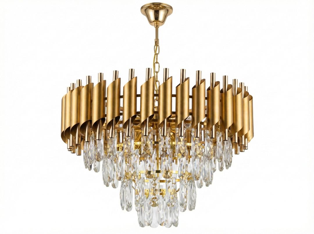 Asma çilçıraq LH888/500 FGD, billur, qızılı, 50 sm — Mallar, Bakı