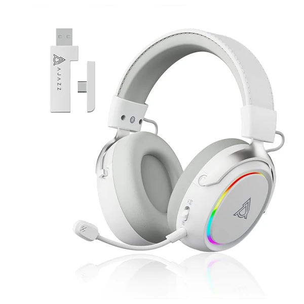 Ajazz AHM10 MAX White Gaming Headset — Mallar, Bakı