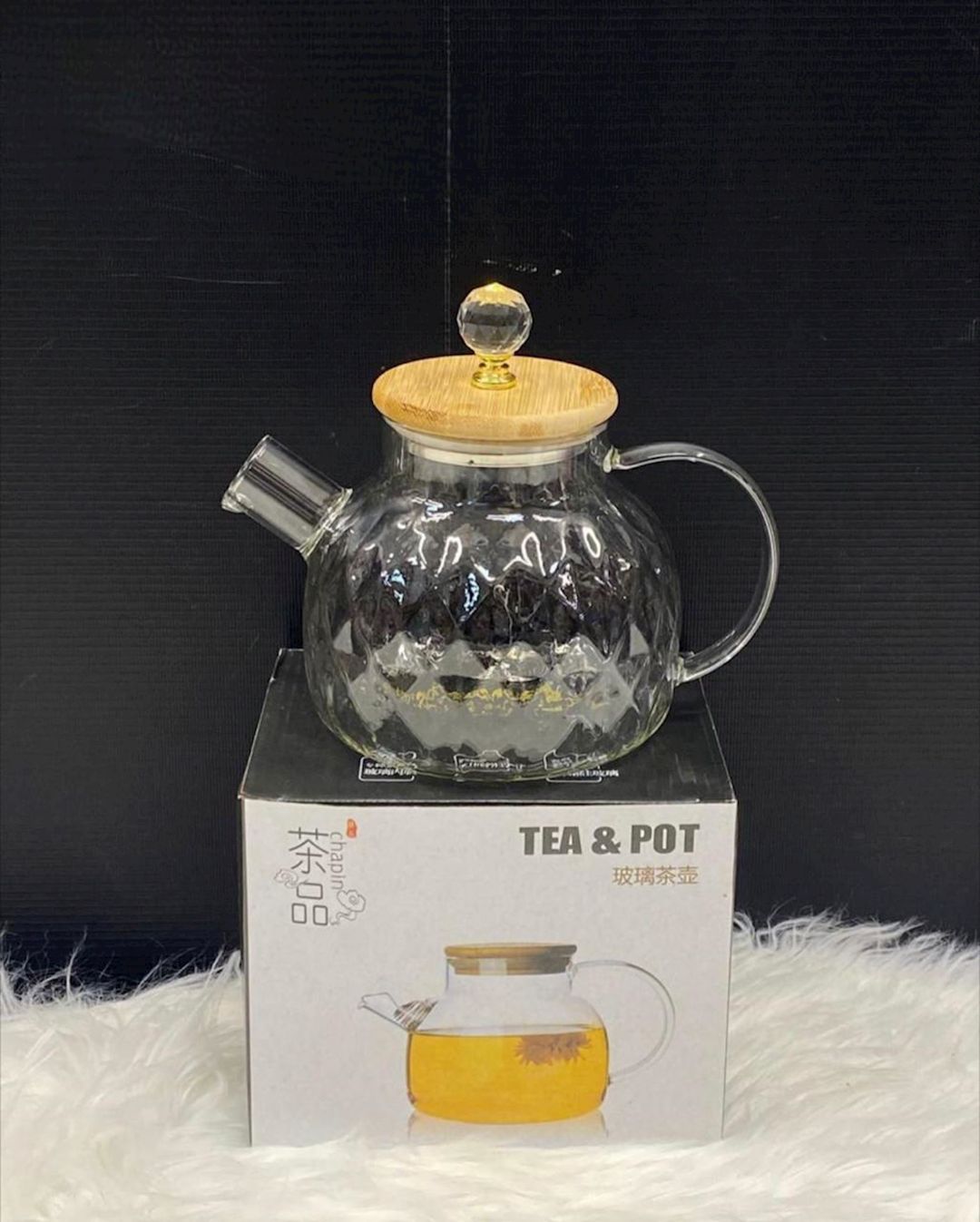 Dəmləmə çaydanı SHA-3024, 800 ml, şüşə/bambuk, şəffaf/qəhvəyi — Mallar, Bakı
