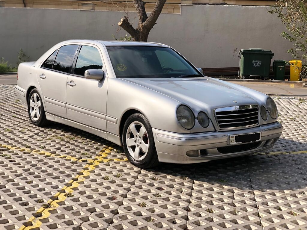 Mercedes-Benz E-Class (W210) sedan - Gümüşü rəng, 4 qapı, klassik — Avtomobillər, Bakı (3)