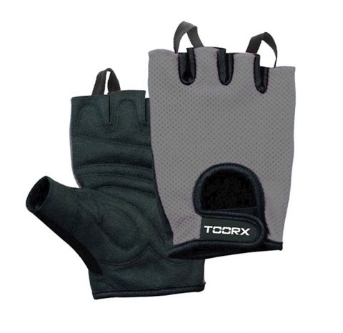Ağır atletika üçün əlcəklər Toorx Suede and Lilac Micro Mesh AHF-029, Uniseks, Yapışqanlı kəmər, Zamşa/Dəri, Boz, Ölçü L — Bakı