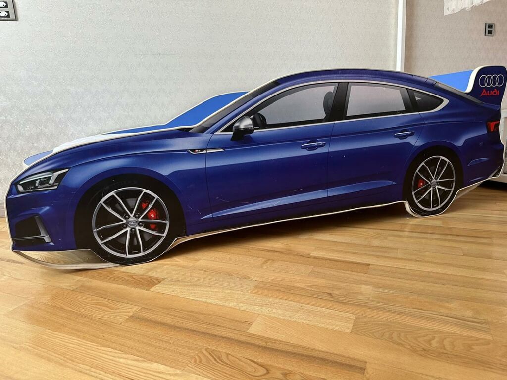 Uşaq maşın çarpayısı – mavi “sportcar” dizaynı - Korpus: sürətli — Yataqlar, Masazır (3)