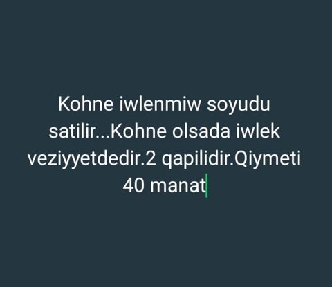 İşlək vəziyyətdə olan köhnə soyuducu satılır. İki qapılı modeldir — Digah
