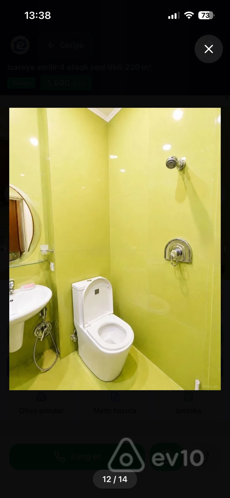 4 otaqlı mənzil, 220 m², Rəşid behbutov — kirayə — Mənzil, Bakı (11)