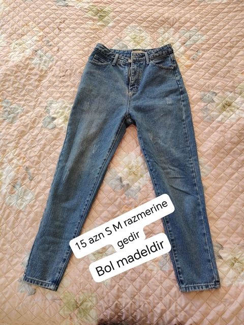 Məhsul: Qadın cins şalvar - Model: Bol kəsim - Rəng: Klassik mavi — Digah
