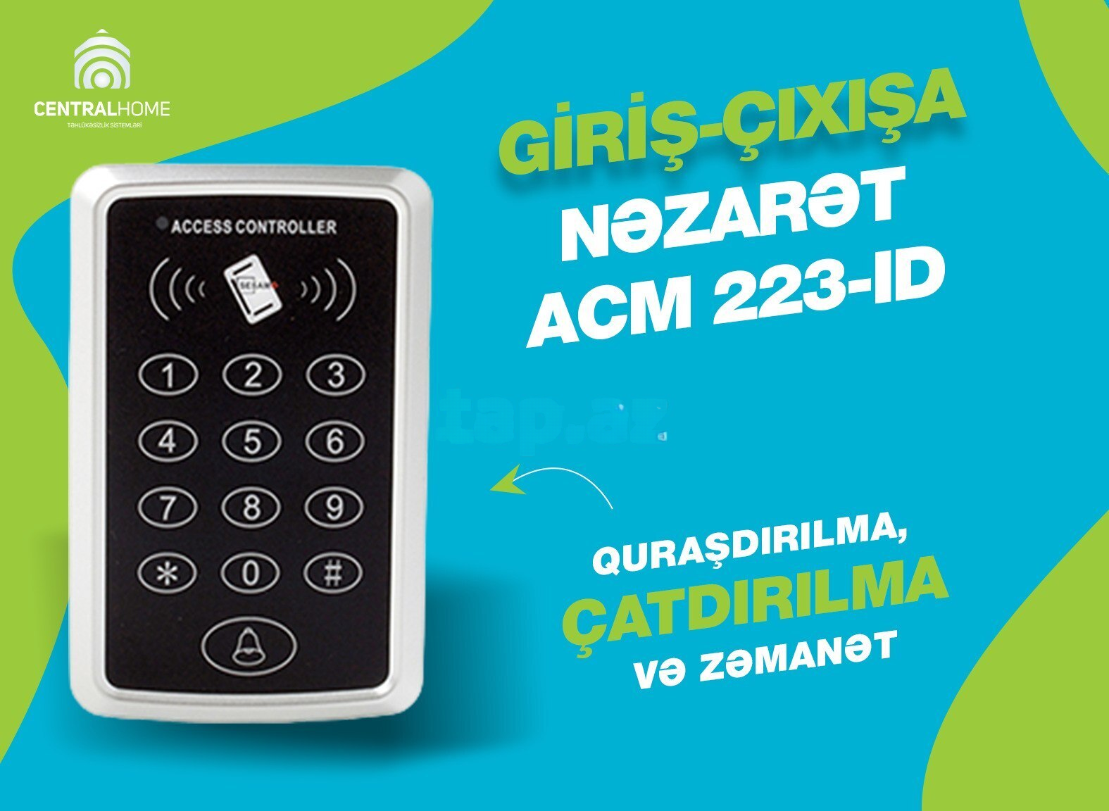 Giriş-çıxışa nəzarət paneli ACM 223-ID — Girişi idarəetmə sistemləri, Bakı