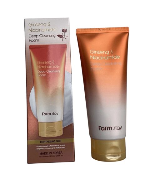 Üzyuma köpüyü FarmStay Ginseng Extract Niacinamide Deep 180 ml — Bakı