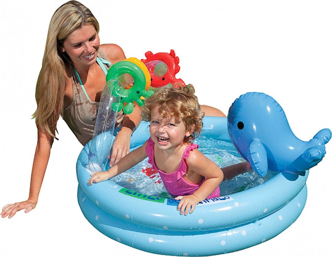Uşaqlar üçün şişmə hovuz Intex Dolphin 57400NP, mavi, 89x53 sm — Hovuzlar, Bakı (2)