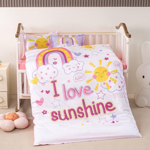 Yataq dəsti Annaberry Sateen Bebe, yorğan üzü 100x150, döşək örtüyü 110x160, yastıq üzü 35x45 (2 ədəd), 100% sateen, yumşaq, nəfəsalan - BL0690 — Bakı