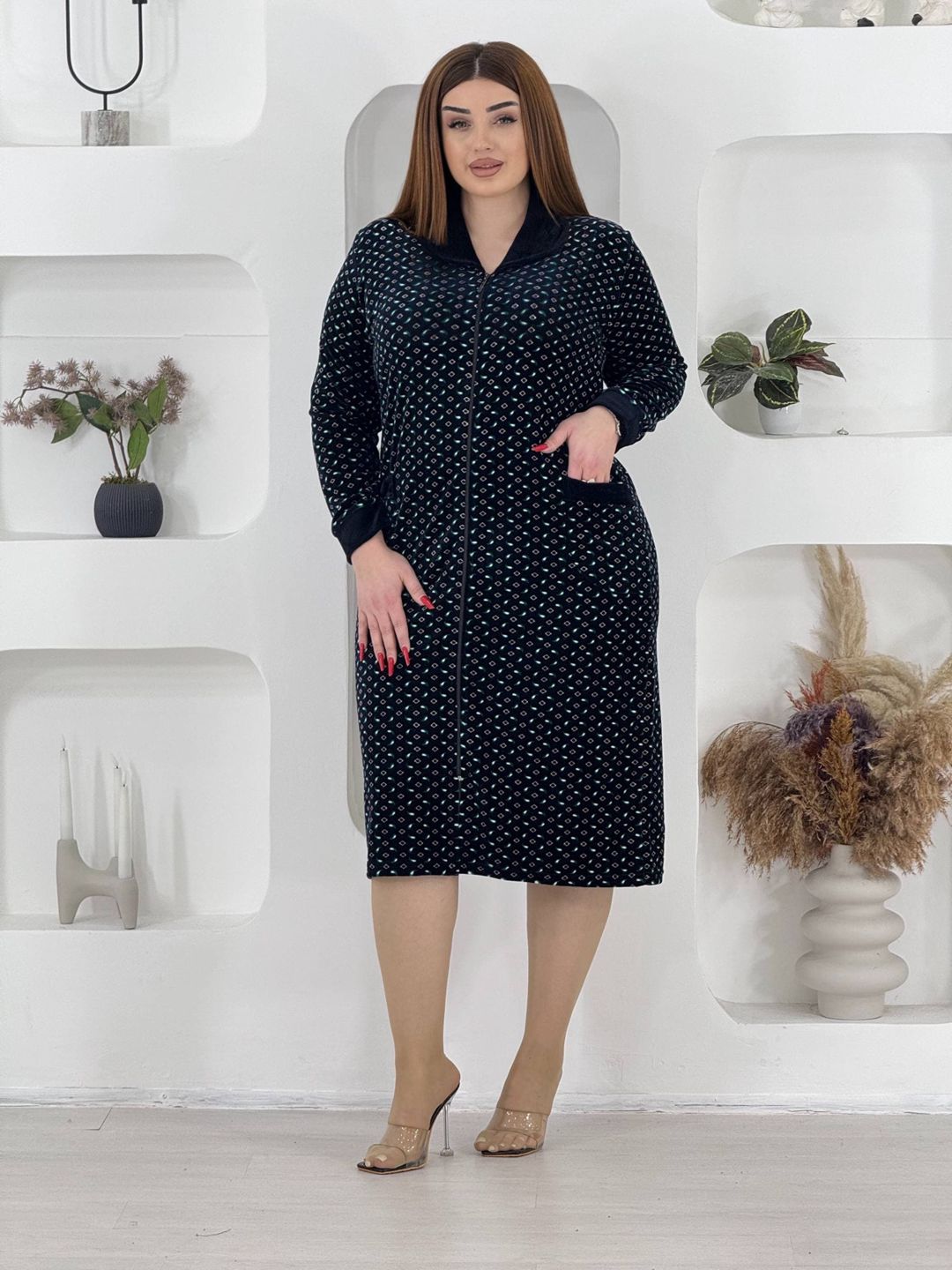 Ev xələti, qara, velür, ölçü 4XL — Mallar, Bakı (3)