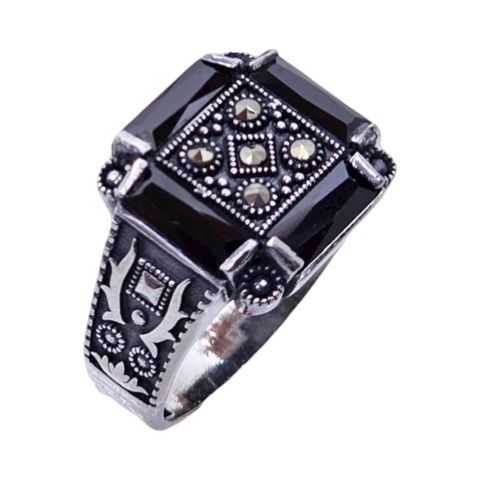 Gümüş qaşlı üzük kişi üçün 1590_19 — Bakı