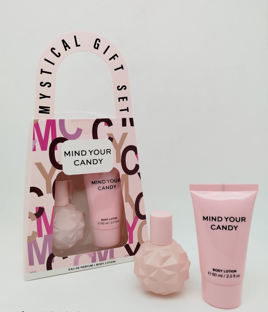 No Brand Mind Your Candy qadınlar üçün ətir dəsti (Bədən losyonu 60 ml + Ətir suyu 30 ml) — Mallar, Bakı