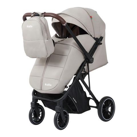 Uşaq arabası Kidilo 952513_RB, çantalı, krem - 952513_RB — Bakı