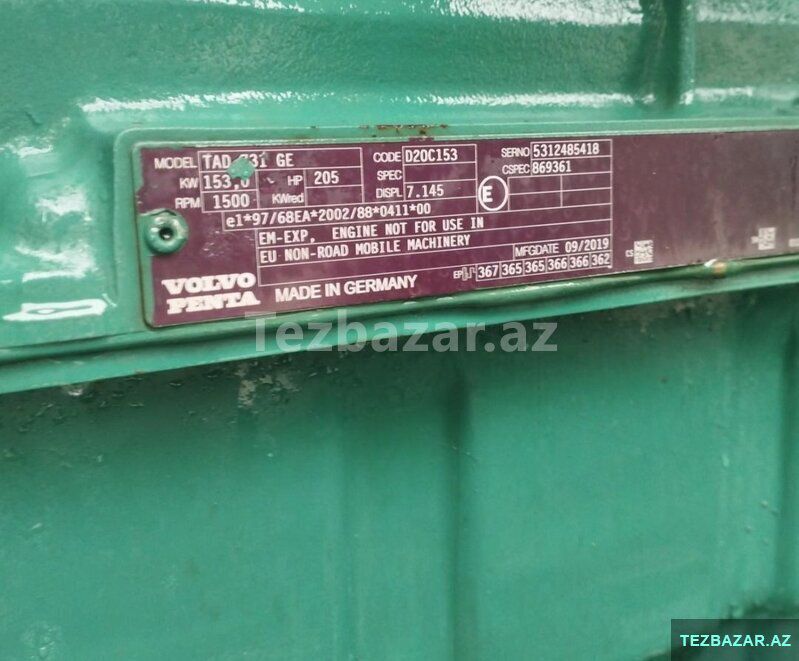 Generator Volvo — Keçici avadanlıqlar, Bakı (4)