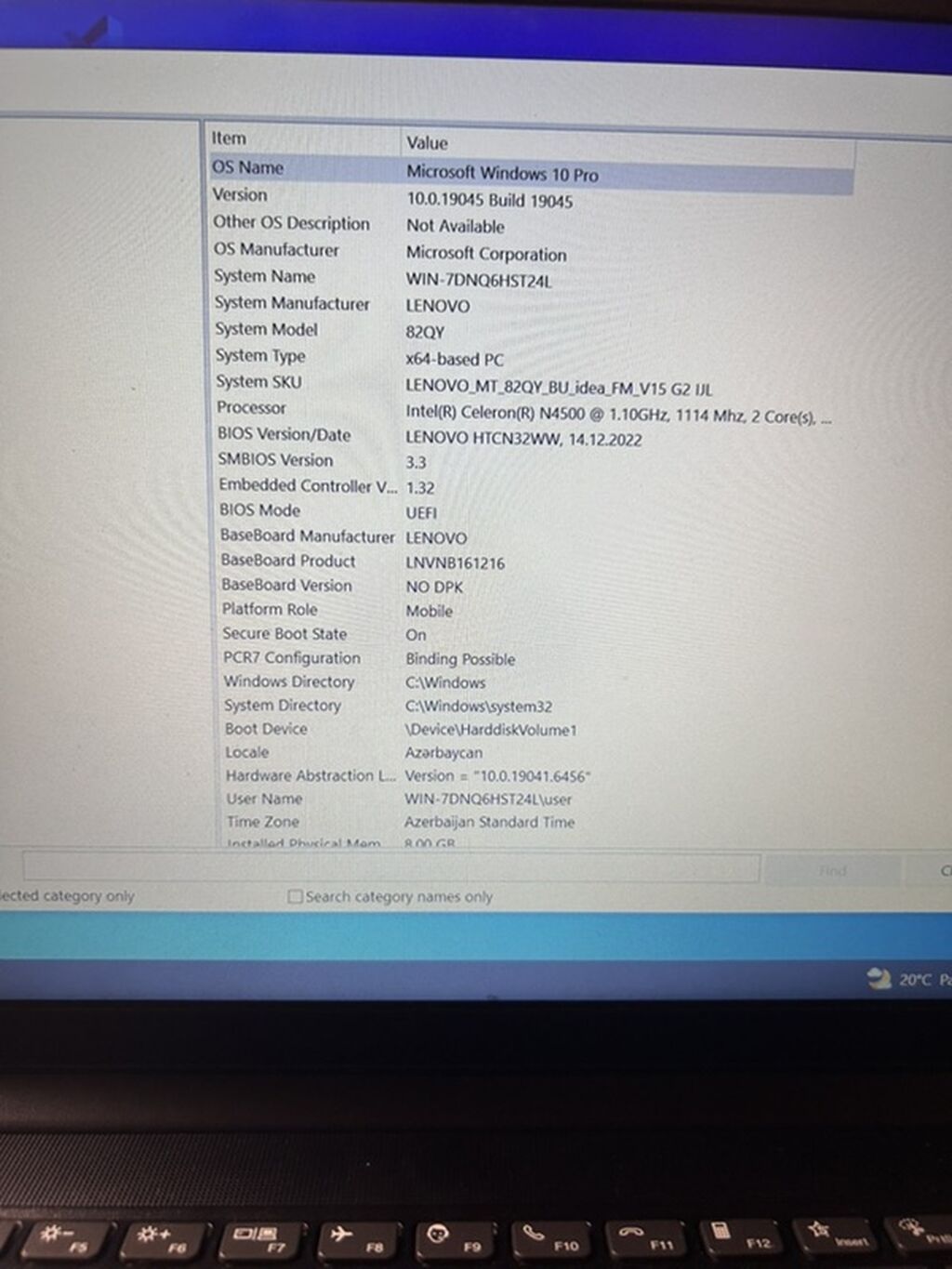 Lenovo V15 G2 IJL 82QY - 8GB RAM - Qutusu + mausu var — Lenovo, Bakı (9)
