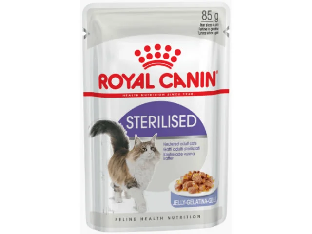 Royal Canin Sterilizasiya Edilmiş Pişiklər üçün Sterilizasiya Edilmiş Yaş Yem, Jele, 85 q — Bakı