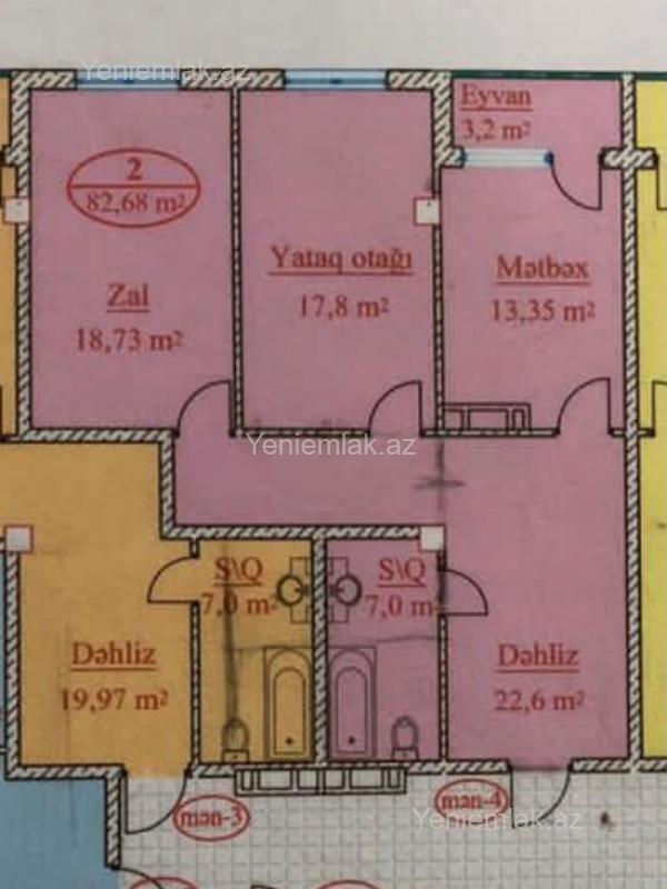 Satılır 2 otaqlı Bina evi menzil (Yeni tikili), 85 m², Binəqədi rayonu — Mənzil, Bakı (4)