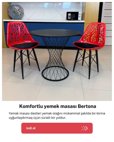Yumşaq oturacaqlı dizayner oturacağı — Bakı
