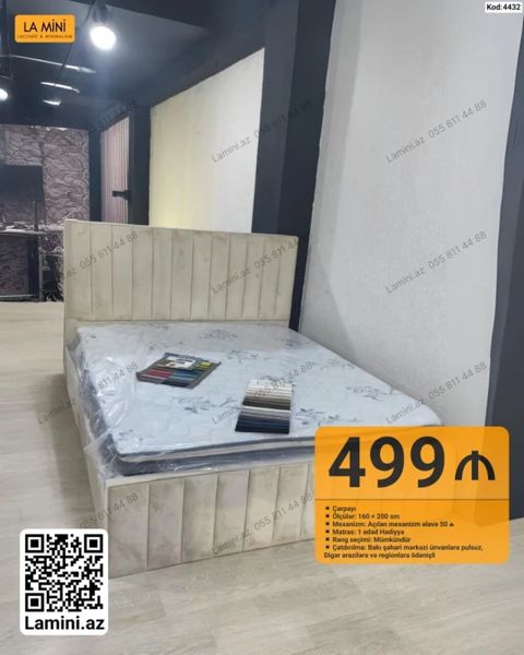Çarpayı – La Mini - Ölçülər: 160 200 sm - Mexanizm: Açılan mexanizm — Bakı