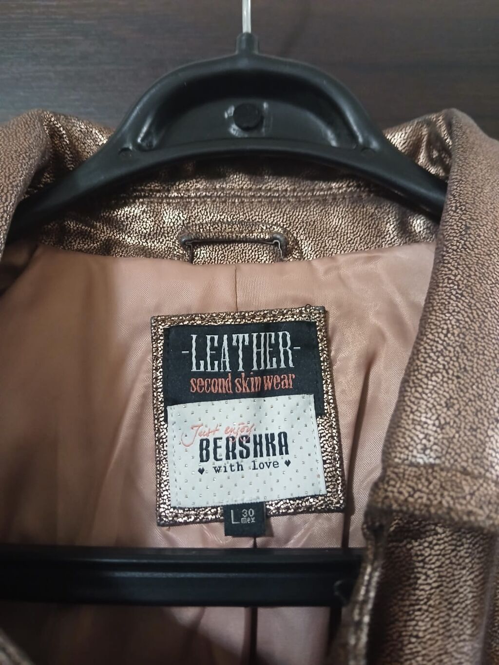 Dəri kurtka, Bershka, L — Jaketlər, Bakı (2)