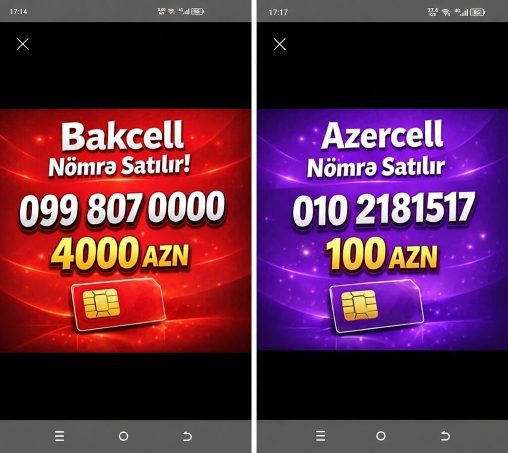 Satışda eksklüziv mobil nömrələr: - Bakcell nömrə: 099 807 0000 — Sim kartlar, Xırdalan