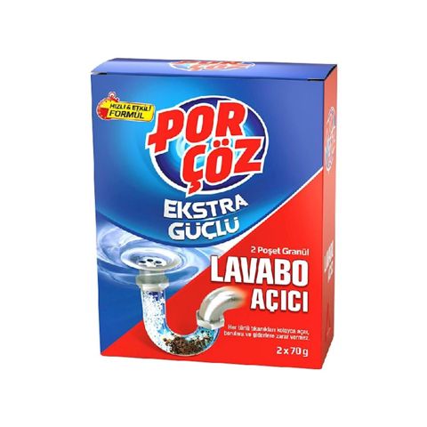 Tökmə borunun təmizlənməsi üçün qranullar Porchoz Extra Strong 2x70 q — Bakı