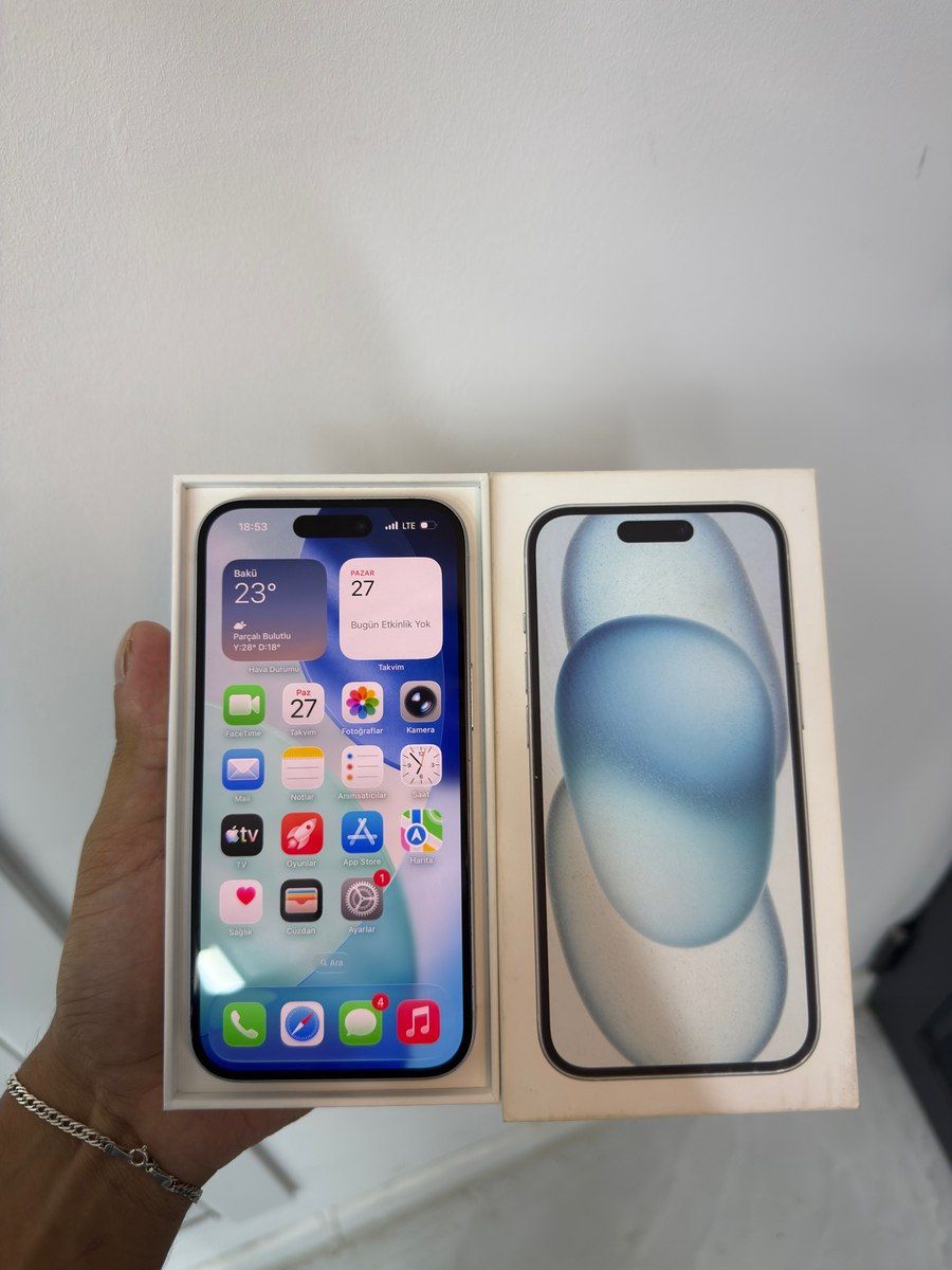 Apple iPhone 15 Blue 128GB/6GB — Smartfonlar, Bakı (3)