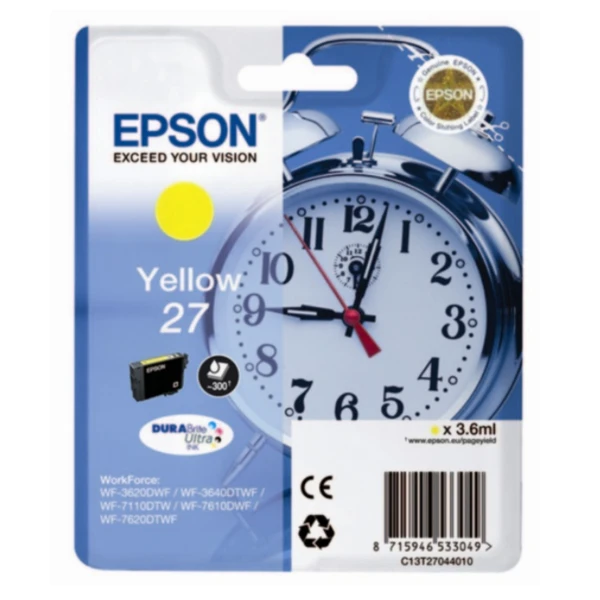 Epson 27 YE Ink Cartridge Rf+am Tag — Bakı