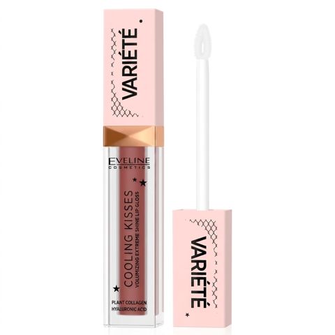 Dodaq parladıcısı Eveline Cosmetics Variete Cooling Kisses Volumizing Extreme Shine 04 Candy Girl — Bakı