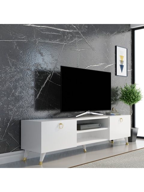 Tv stend 056, 150x50 sm, ağ — Bakı