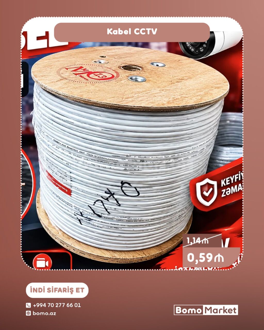 Kabel Cctv - Video müşahidə sistemləri üçün xüsusi hazırlanmış Cctv — Kabel və naqillər, Bakı