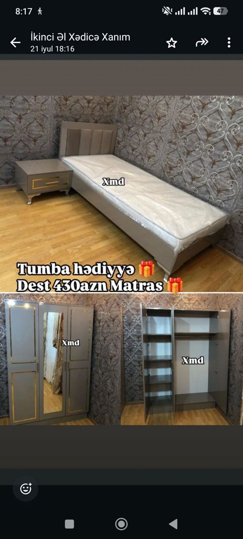 İstehsalin ozunden alin hem vaxtinza hem cibinize qənaət edin — Aişə Xanım — Yataq otağı mebel dəstləri
