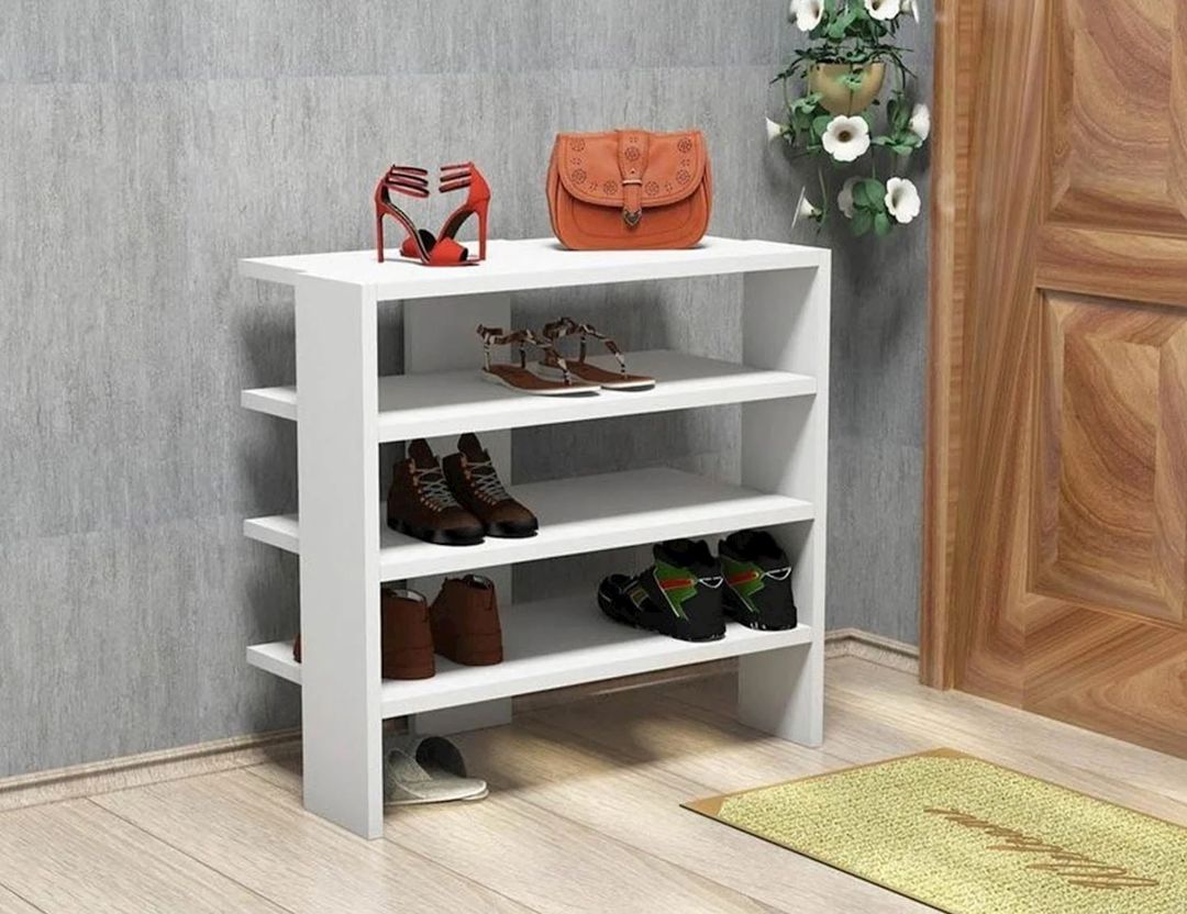 Ayaqqabı üçün tumba Ev Plus 12115515, Ldsp, ağ, 64x32x60 sm — Mallar, Bakı (3)