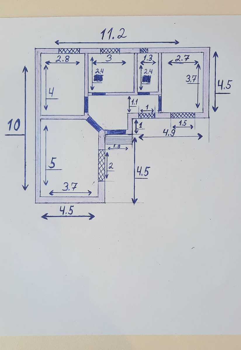 Satılır 3 otaqlı həyət evi/bağ evi 80 m² — Ev, villa, Bakı (5)