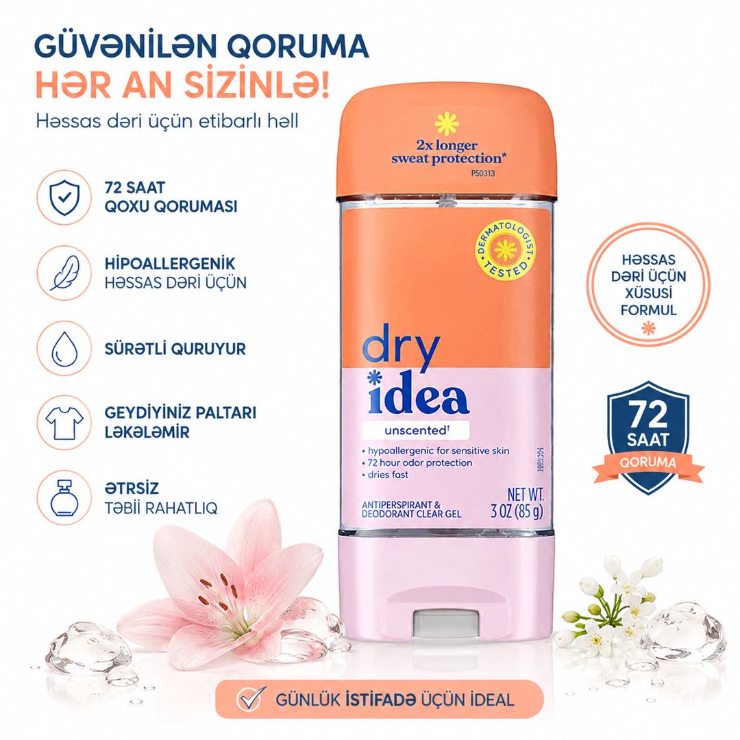 Dezodorant-antiperspirant Dry Idea 85 ml — Mallar, Bakı