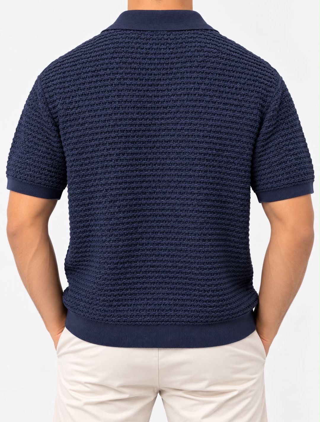 Kişilər üçün qısaqollu polo 14039776, göy, pambıq, ölçü M — Mallar, Bakı (3)