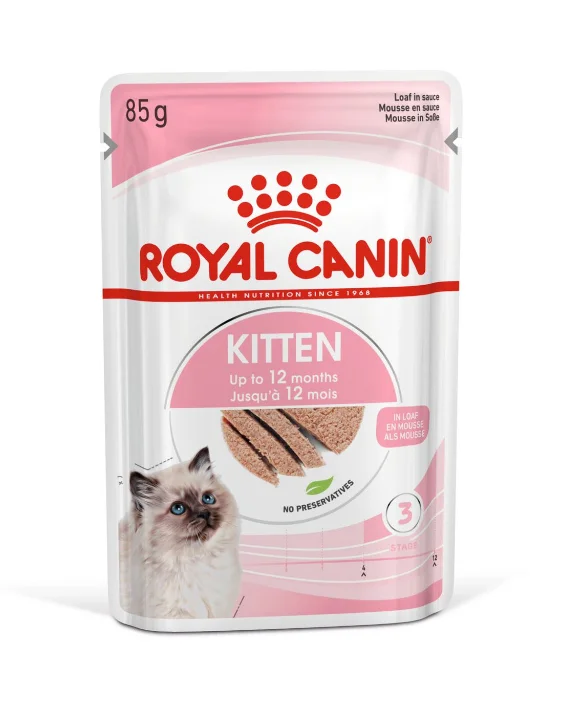 Royal Canin Kitten 12 aya qədər bala pişiklər üçün yaş yem, paştetdə, 85 q — Bakı