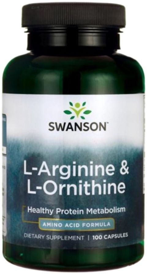 Swanson L-Arginin & L-Ornithine, 100 kapsul — Bakı