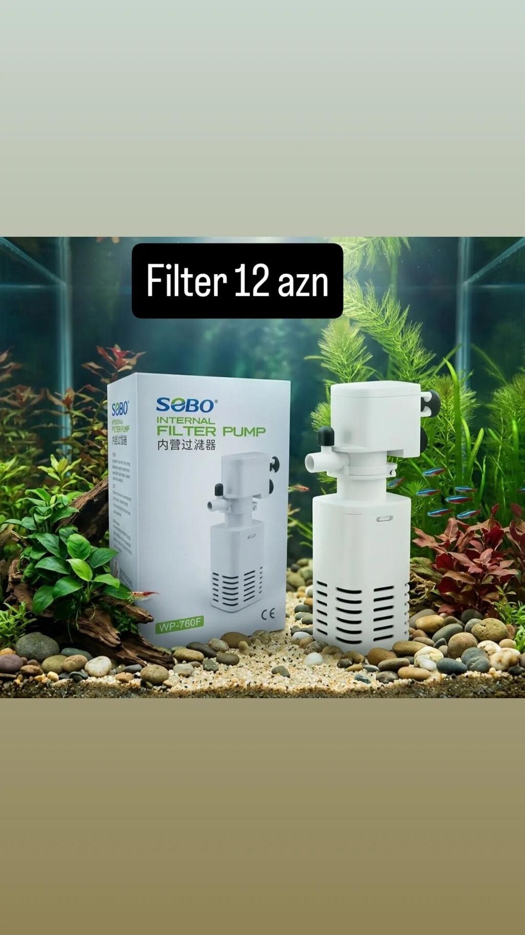 Sebo Internal Filter Pump – akvarium üçün daxili filtr və su nasosu — Akvariumlar və balıqlar, Qobu (2)