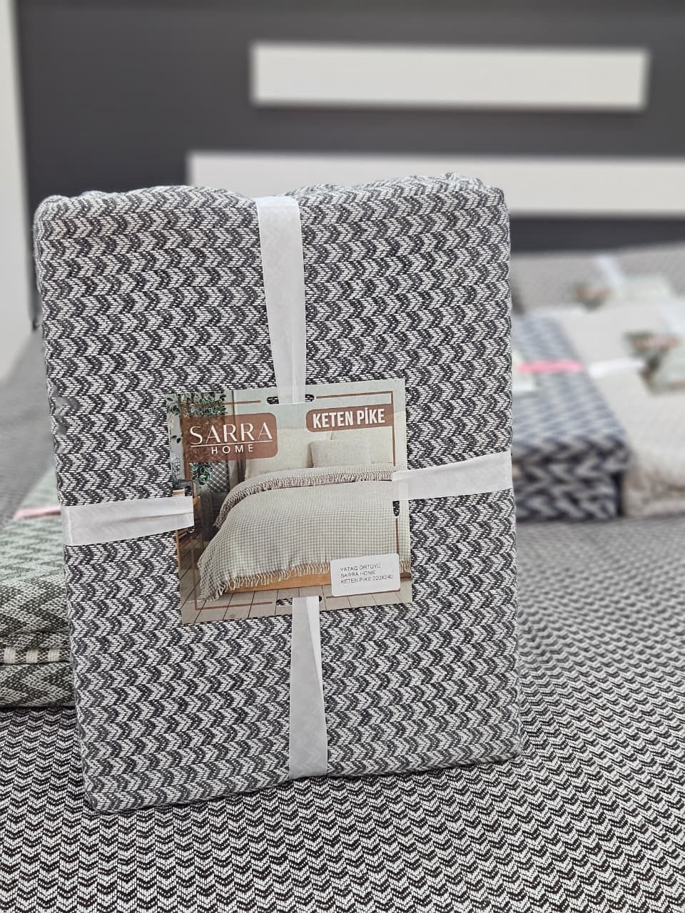 Pike Sarra Home EVM015-0603, 220x240 sm, ikinəfərlik, pambıq, boz — Mallar, Bakı
