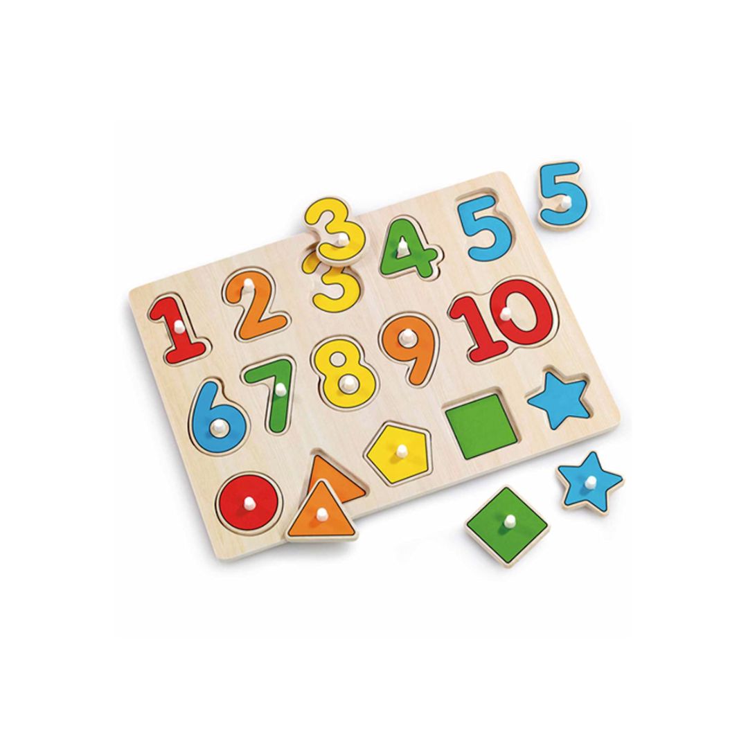 Taxta oyuncaq Addo Play Ltd Lift & Look Numbers Puzzle 312-16184-B, 16 hissə — Mallar, Bakı