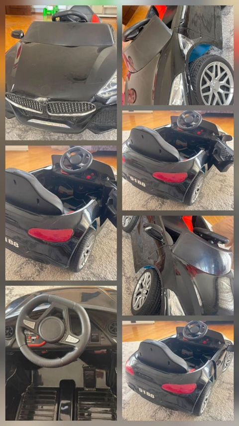 Uşaq elektrik maşını – qara rəng, idman kupe dizaynı Xüsusiyyətlər — Alisa