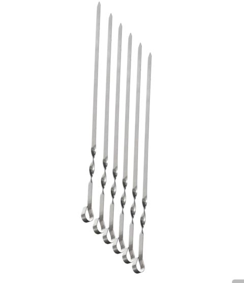 Şiş kabab üçün nh_hcb1209, metal, gümüşü, 60 sm, 6 əd — Bakı