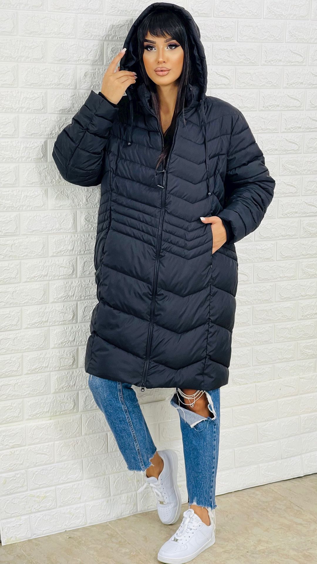 Qadınlar üçün qış gödəkçəsi mir_70800, qara, polyester, ölçü 46 — Mallar, Bakı (3)